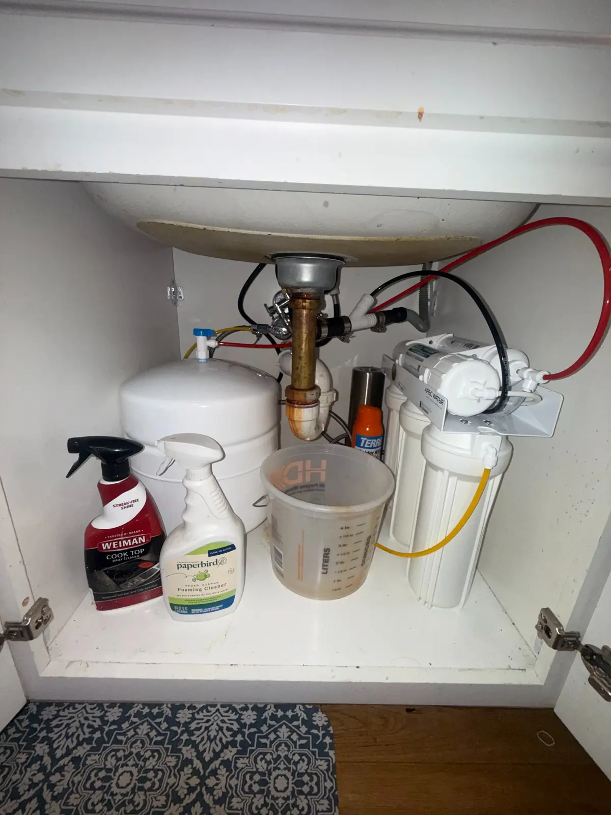 Under-sink white reverse osmosis system